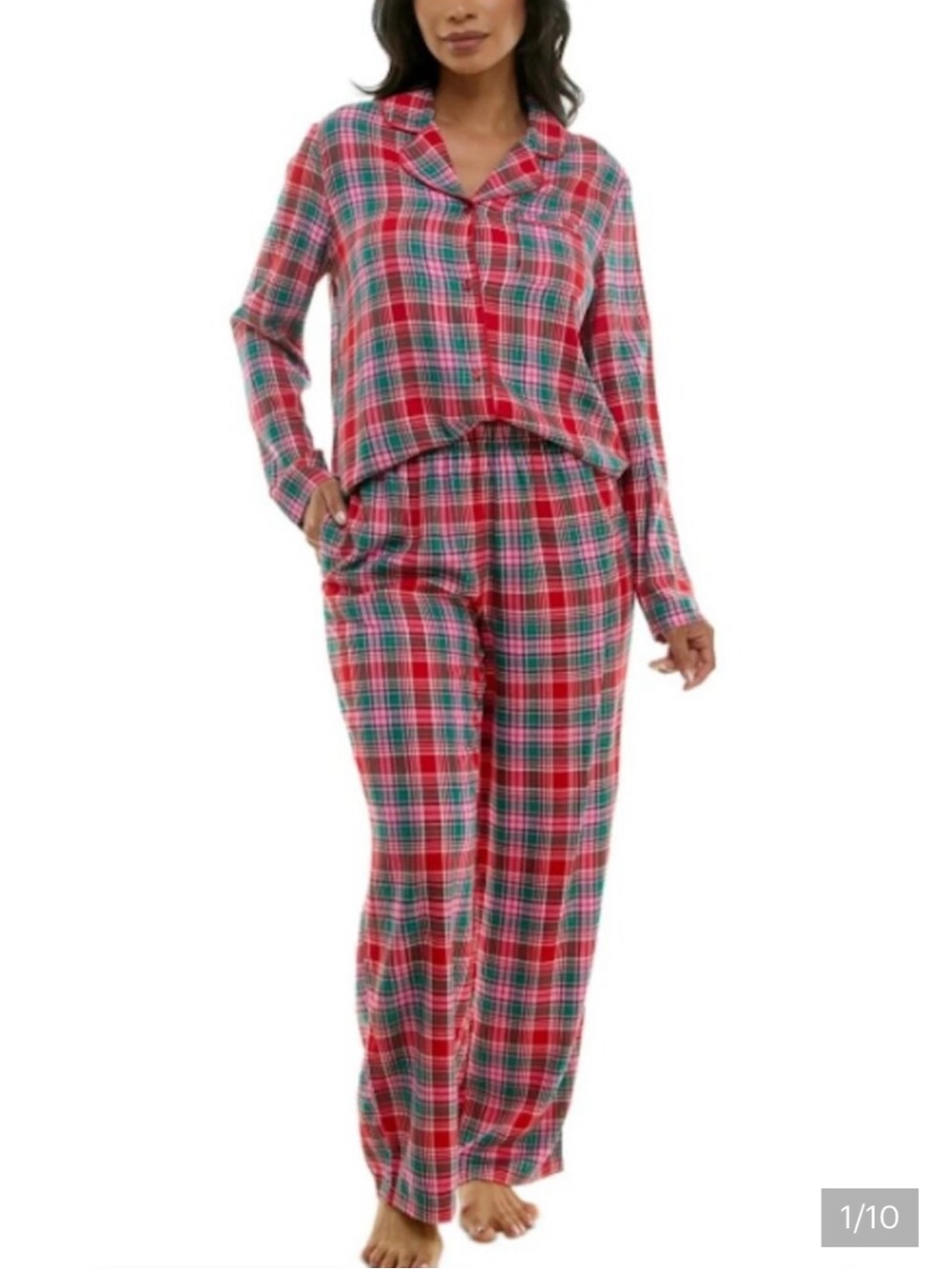 Brand new with Tags Roudelain Harley Tartan Flannel Pajama Set Size Large